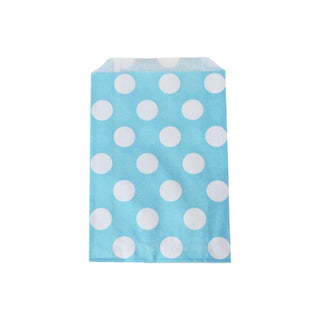 Blue and White Polka Dot Party Bags - 12 Pkt