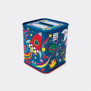 Rachel Ellen | Rocket Money Money Box Tin | Space Party Supplies NZ