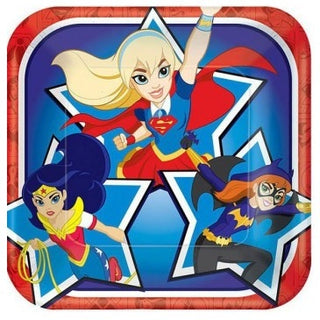 Super Hero Girls Plates - Lunch 8 Pkt