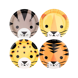 Jungle Mini Felines Plates | Baby Jungle Safari Party NZ
