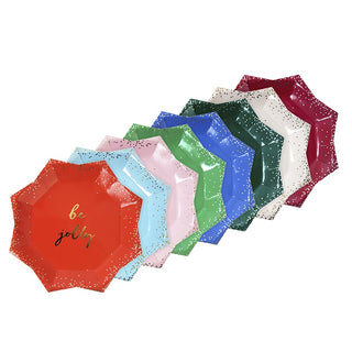 Meri Meri Glitter Multicolour Christmas Plates | Christmas Tableware NZ