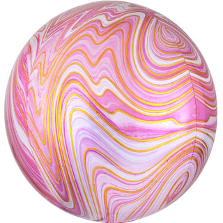 Pink Marblez Orbz Foil Balloon