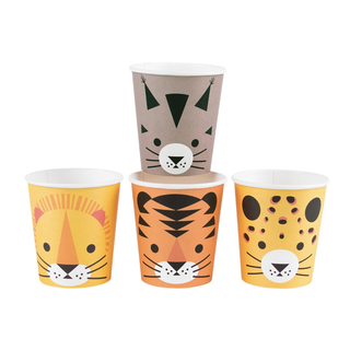 Jungle Mini Felines Cups | Baby Jungle Safari Party NZ