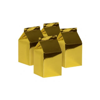Five Star Metallic Gold Milk Cartons | Five Star Gold Milk Cartons | Metallic Gold Milk Cartons | Five Star  Five Star Gold Milk Cartons | NZ Party Supplies |