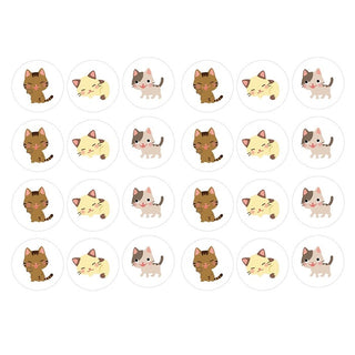 Kitty Cat Edible Icing Cupcake Images | Cat Party Supplies NZ