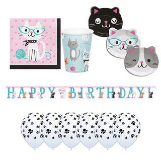 Purrfect Cat Party Essentials Pack for 8