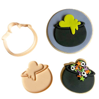 Cauldron Cookie Cutter & Embosser Set
