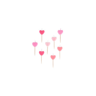 Heart Candles - 8 Pkt