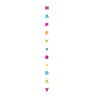 Happy Birthday Brights Balloon Fun String | Balloon Accessories NZ