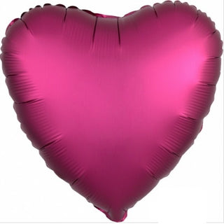 Satin Luxe Pomegranate Heart Foil Balloon | Love Balloons NZ