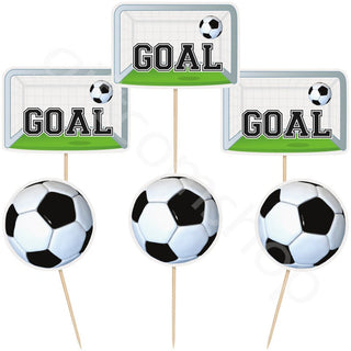 3D Soccer Cupcake Toppers | Soccer Party Supplies NZ