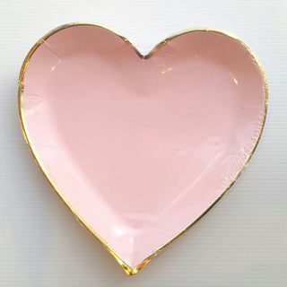 Sweetheart Pink & Gold Heart Shaped Plates | Sweetheart Heart Shaped Plates | Pink & Gold Heart Shaped Plates | Heart Shaped Plates | NZ Party Supplies |