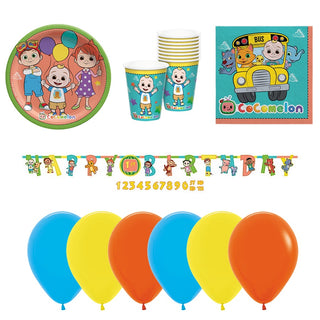 Cocomelon Party Essentials Pack for 8 | Cocomelon Party Supplies NZ
