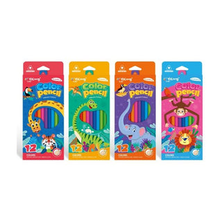 Eraseable Coloured Pencils - 12 Pkt