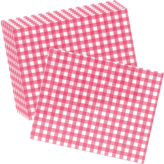 Red Gingham Greaseproof Paper | Farm Party Supplies NZ