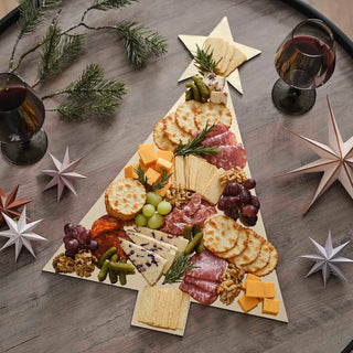 Ginger Ray Gold Christmas Tree Grazing Board | Ideas for taking Xmas Plate NZ
