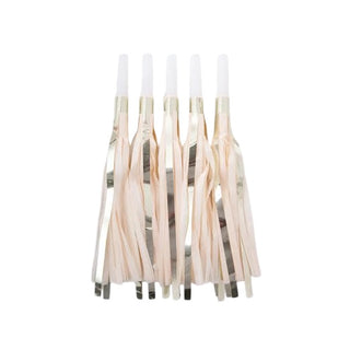 Cream And Silver Blowouts | Silver Blowouts | NZ Party Supplies |