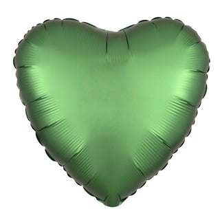 Satin Luxe Emerald Heart Foil Balloon | Love Balloons NZ