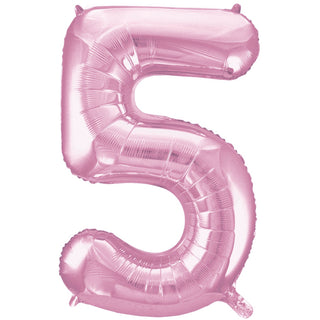 Pink 5 number balloons | Number Balloons NZ