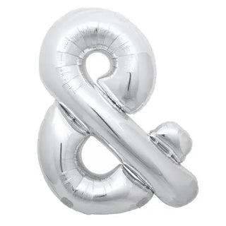 Giant Silver Ampersand Foil Balloon