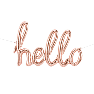 Rose Gold Hello Foil Balloon Banner
