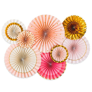 My Minds Eye | Party Fans | Pink And Gold Party Fans| NZ Party Supplies |