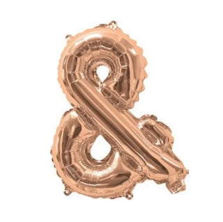 Small Rose Gold Ampersand Foil Balloon