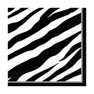 Zebra Print Napkins | Safari Animal Party Supplies NZ