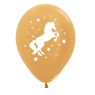 Gold Unicorn Balloons - Pack of 6