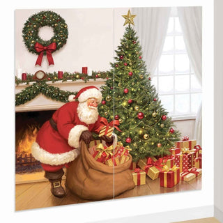 Santa Claus Christmas Scene Setter Wall Decorating Kit