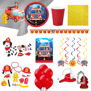 Deluxe Firefighter Party Pack for 8