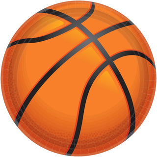 Nothin But Net Basketball Plates | Basketball Party Supplies NZ
