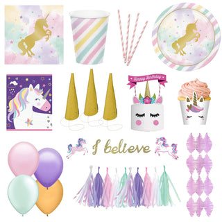 Deluxe Unicorn Party Pack for 8 - $102.38 VALUE