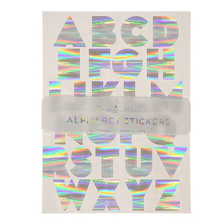 Meri Meri Silver Foil Alphabet Stickers