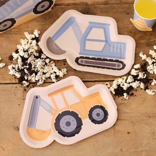 Ginger Ray | Construction Vehicle Party Plates | Construction Party Supplies NZ