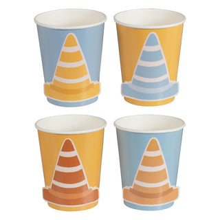 Ginger Ray Traffic Cone Pop Out 3D Paper Cups - 8 Pkt