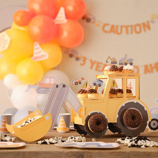Ginger Ray | Yellow Digger Treat Stand | Construction Party Supplies NZ