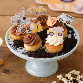 Ginger Ray | Construction Cupcake Toppers | Construction Party Supplies NZ