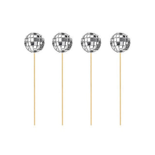 Disco Ball Cake Toppers - 4 Pkt