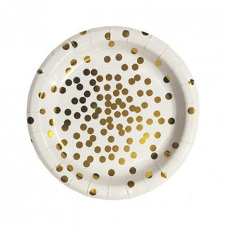 Gold Confetti Party Plates | Gold Party Supplies | NZ Party Supplies 