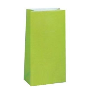 Lime Green Paper Party Bags | Lime Green Party Supplies NZ