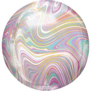 Pastel Marblez Orbz Foil Balloon