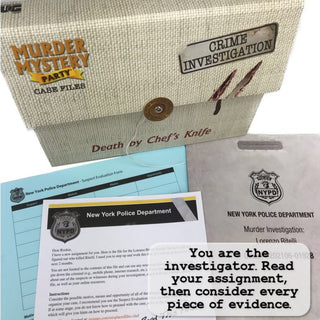 Murder Mystery Party Case Files - Death by Chef's Knife