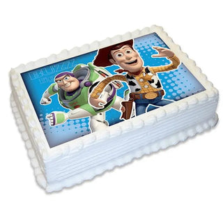 Toy Story Woody & Buzz Edible Cake Image - A4 Size