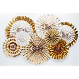 My Minds Eye | Gold Fan Decorations | Gold Party Supplies NZ