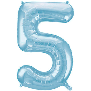 Blue 5 number balloons | Number Balloons NZ