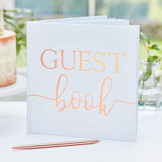 Ginger Ray Rose Gold Foil Guest Book | Guest Books NZ