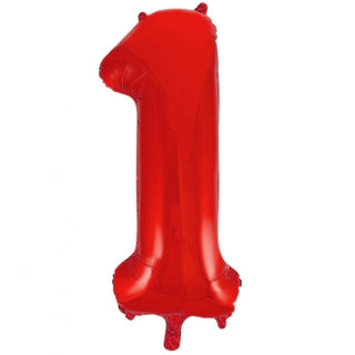 Giant Red Number Foil Balloon - 1