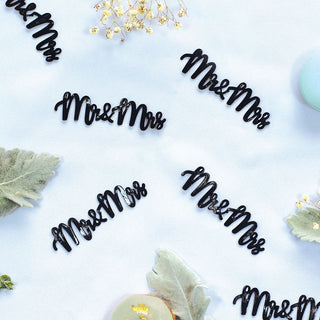 Mr & Mrs Black Jumbo Confetti | Wedding Decorations NZ