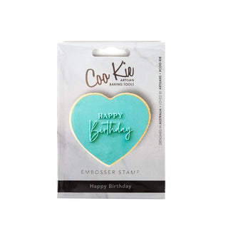 Coo Kie | Happy Birthday Embosser Stamp | Happy Birthday Baking NZ